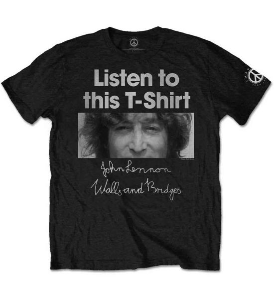 John Lennon: Listen Lady - Black T-Shirt