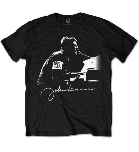 John Lennon: People for Peace - Black T-Shirt