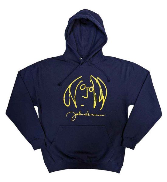 John Lennon: Self Portrait - Navy Blue Pullover Hoodie