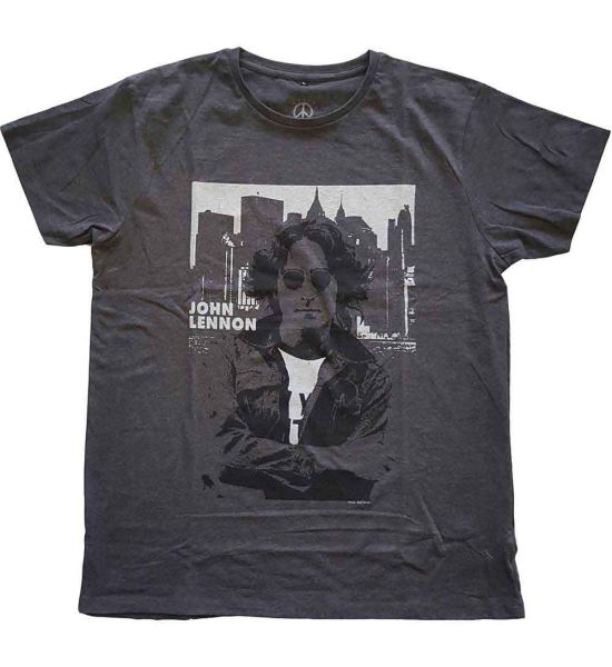 John Lennon: Skyline - Charcoal Grey T-Shirt