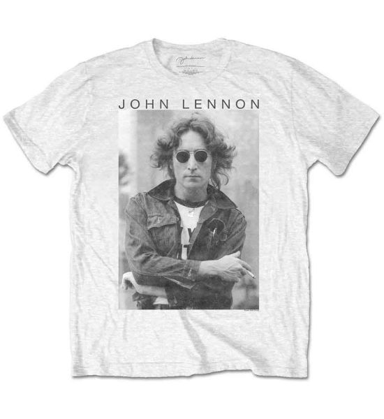 John Lennon: Windswept - White T-Shirt