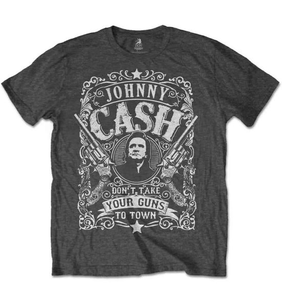 Johnny Cash: Don't take your guns to town - Charcoal Grey T-Shirt