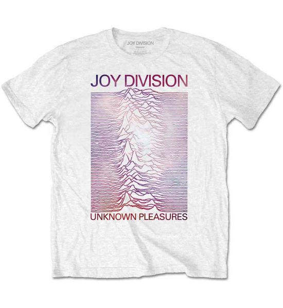 Joy Division: Space - Unknown Pleasures Gradient - White T-Shirt