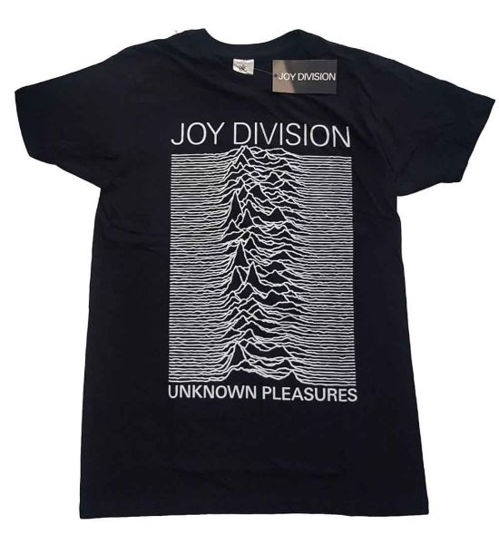 Joy Division: Unknown Pleasures White On Black - Black T-Shirt