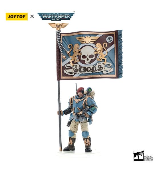 Warhammer 40,000: JoyToy Figure - Astra Militarum Tempestus Scions Command Squad 55th Kappic Eagles Banner Bearer (1/18 scale)