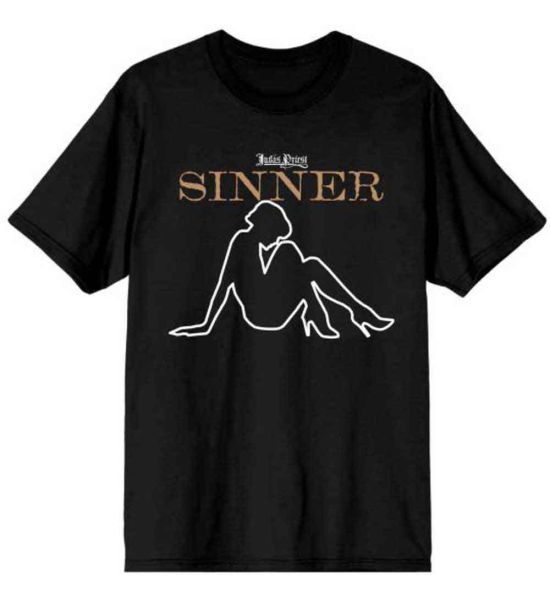 Judas Priest: Sin After Sin Sinner Slogan Lady - Black T-Shirt