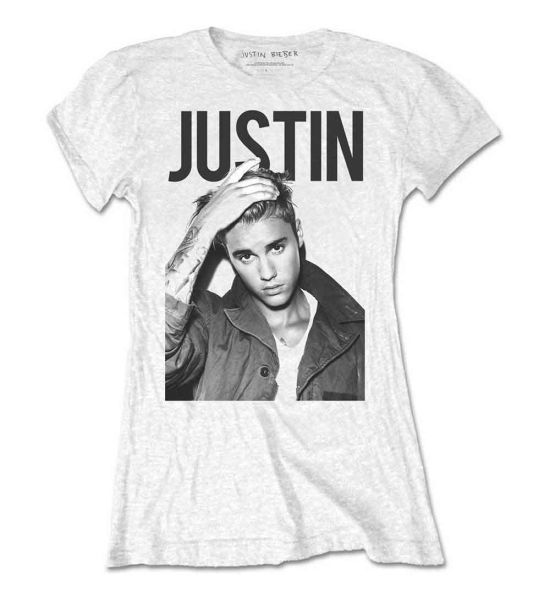 Justin Bieber: Bold - Ladies White T-Shirt