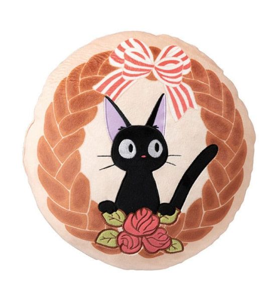 Kiki's Delivery Service: Jiji Bread Wreath Pillow (35cm x 35cm) Preorder