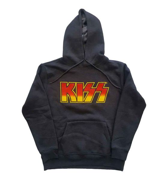 KISS: Classic Logo - Charcoal Grey Pullover Hoodie