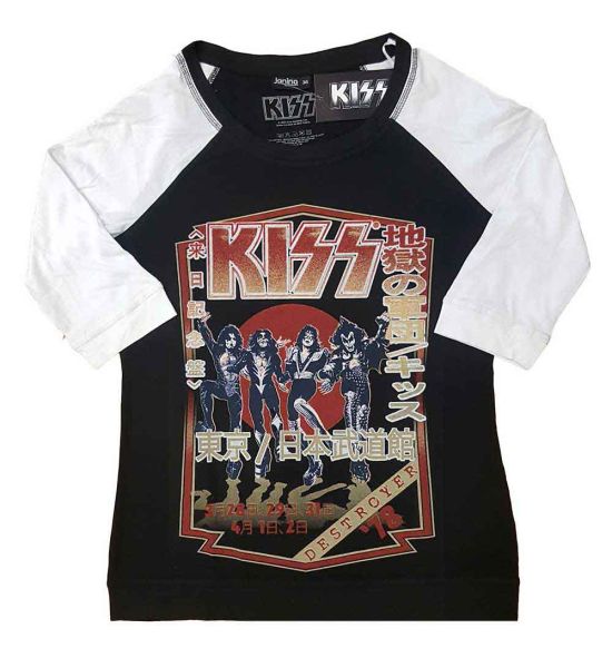 KISS: Destroyer Tour '78 - Ladies Black & White T-Shirt