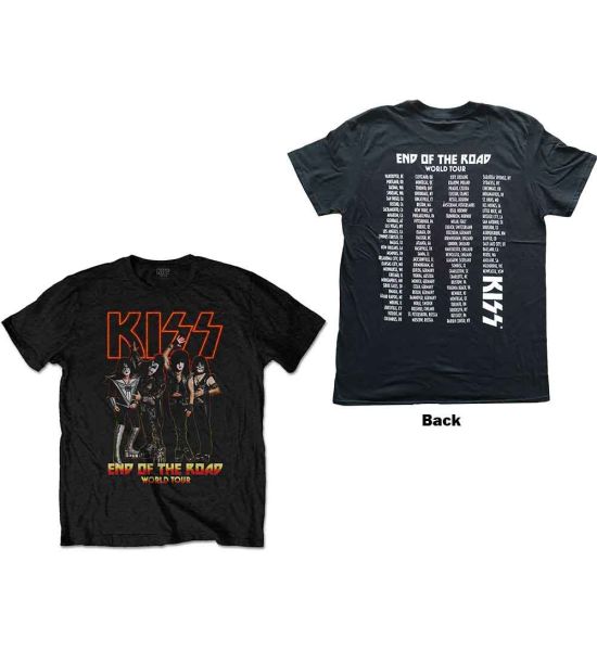 KISS: End Of The Road Tour (Back Print) - Black T-Shirt