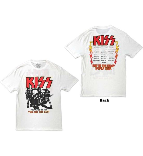 KISS: End Of The Road You Got The Best (Back Print) - White T-Shirt