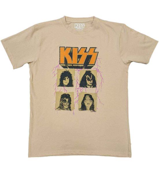 KISS: Lightning Photo - Sand T-Shirt