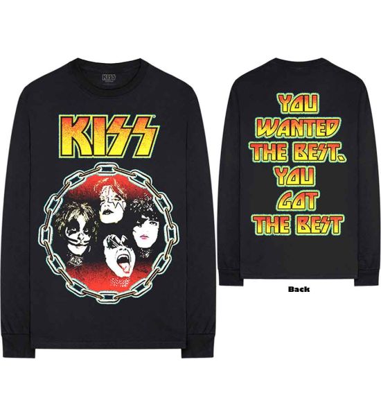 KISS: You Wanted The Best (Back Print) - Black Long Sleeve T-Shirt