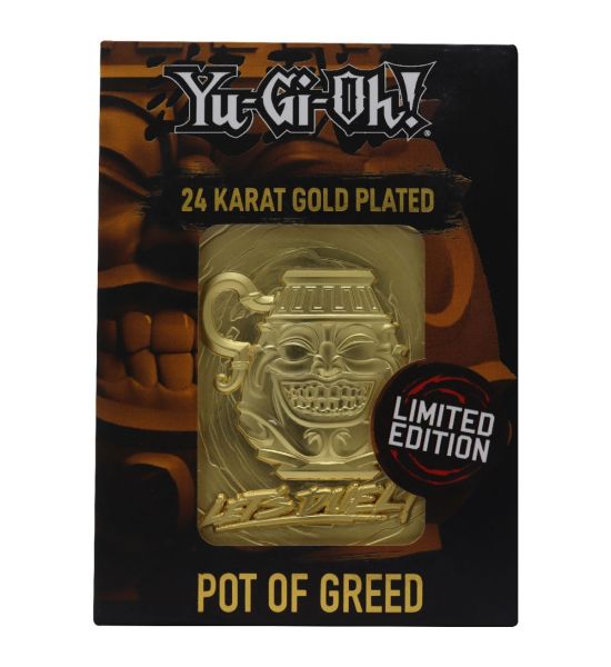 Yu-Gi-Oh!: Pot Of Greed Limited Edition 24K Gold Plated Metal Card