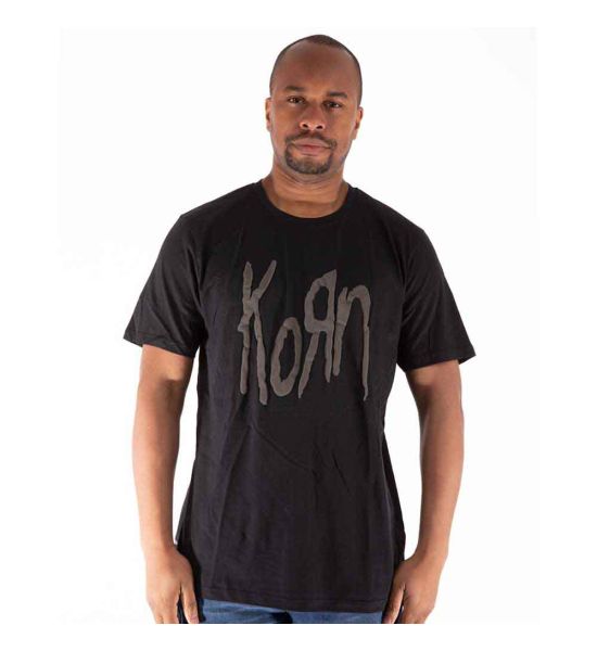 Korn: Logo (Hi-Build) - Black T-Shirt