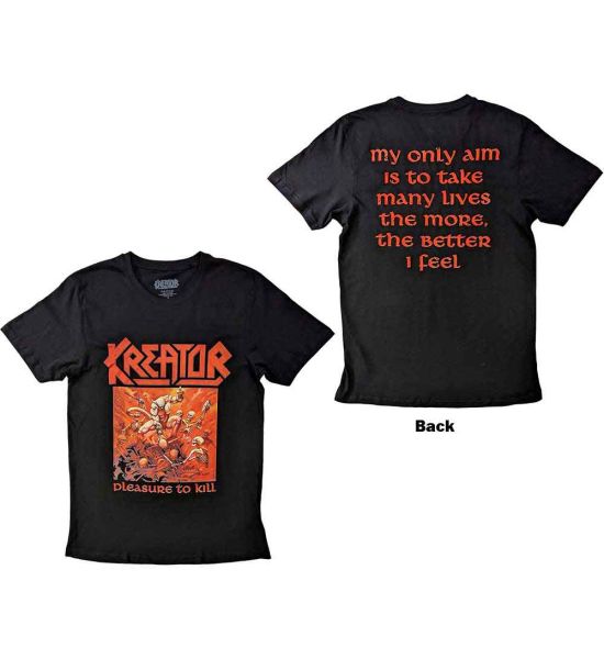 Kreator: Pleasure To Kill (Back Print) - Black T-Shirt