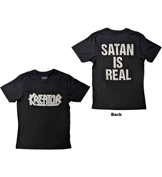 Kreator: Satan Is Real (Back Print) - Black T-Shirt