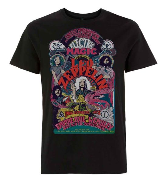 Led Zeppelin: Full Colour Electric Magic - Black T-Shirt