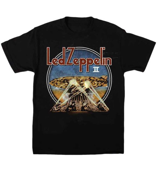 Led Zeppelin: LZII Searchlights - Black T-Shirt