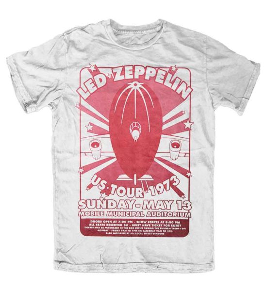 Led Zeppelin: Mobile Municipal - White T-Shirt