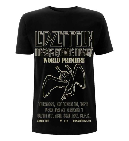 Led Zeppelin: TSRTS World Premier - Black T-Shirt