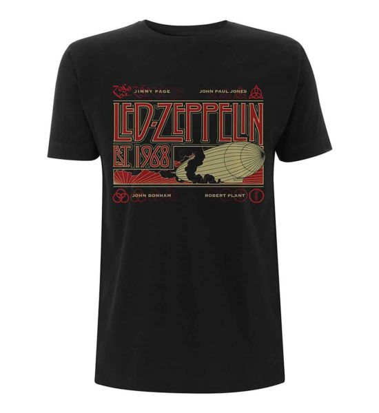 Led Zeppelin: Zeppelin & Smoke - Black T-Shirt