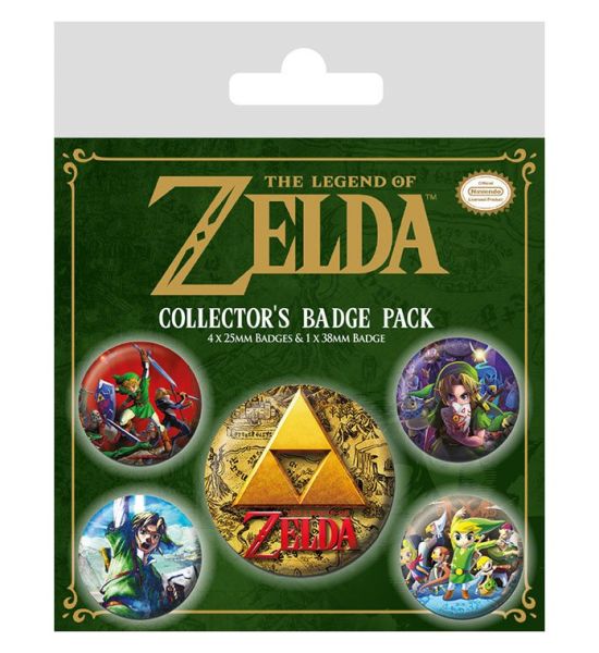 Legend of Zelda: Classics Pin-Back Buttons 5-Pack