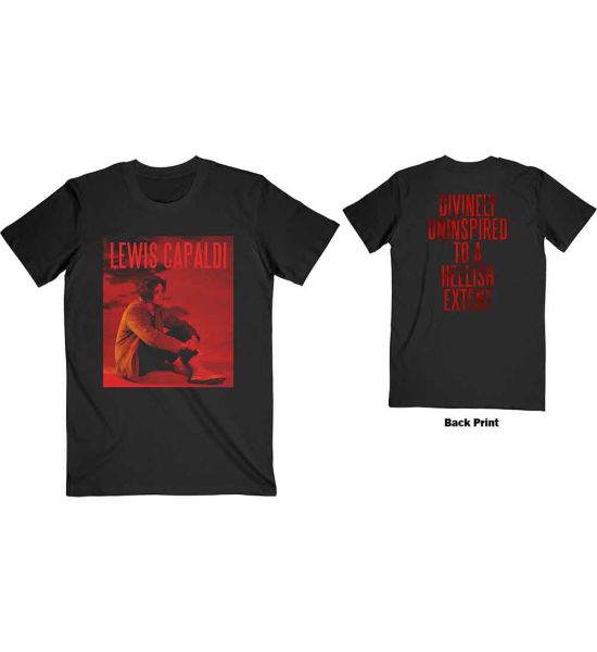 Lewis Capaldi: Divinely Uninspired (Back Print) - Black T-Shirt