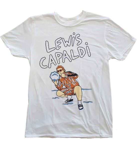 Lewis Capaldi: Snow Leopard - White T-Shirt