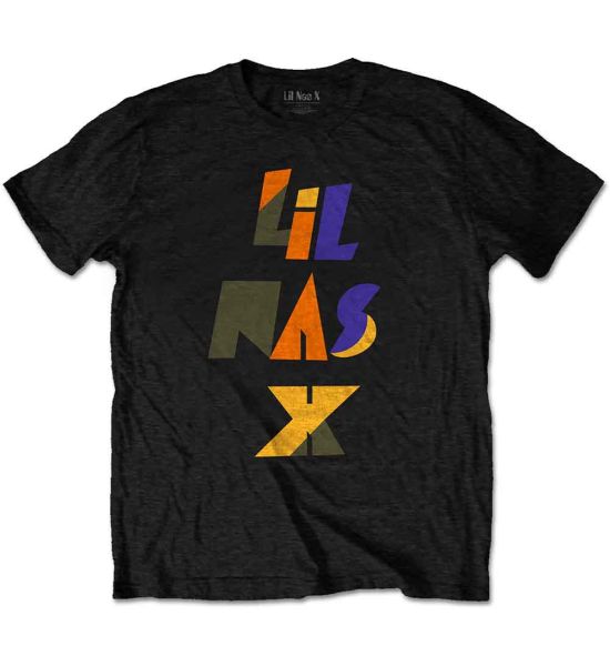 Lil Nas X: Scrap Letters - Black T-Shirt