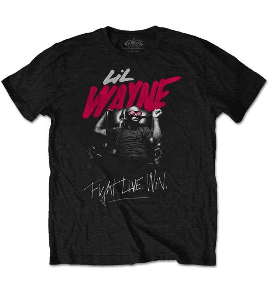 Lil Wayne: Fight, Live, Win - Black T-Shirt