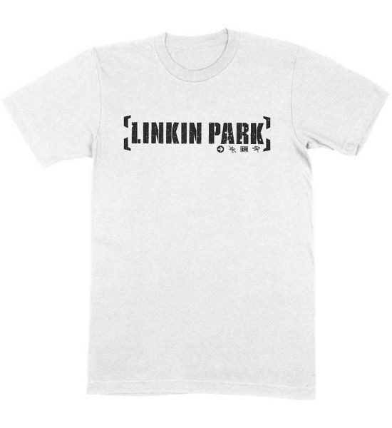 Linkin Park: Bracket Logo - White T-Shirt