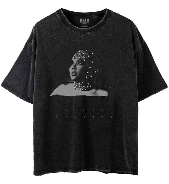 Lizzo: Special B&W Photo (Dye Wash) - Black T-Shirt