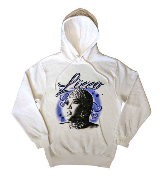 Lizzo: Special Hearts Airbrush - White Pullover Hoodie