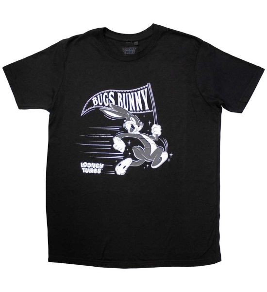 Looney Tunes: Retro Bugs Flag - Black T-Shirt