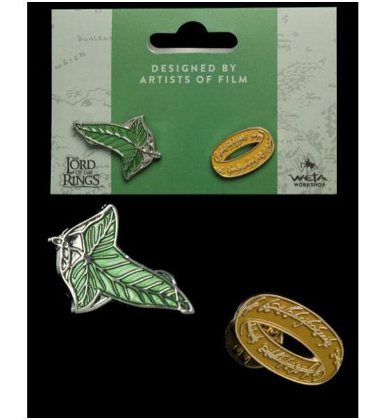 Lord of the Rings: Elfen Leaf & One Ring Collectors Pins 2-Pack