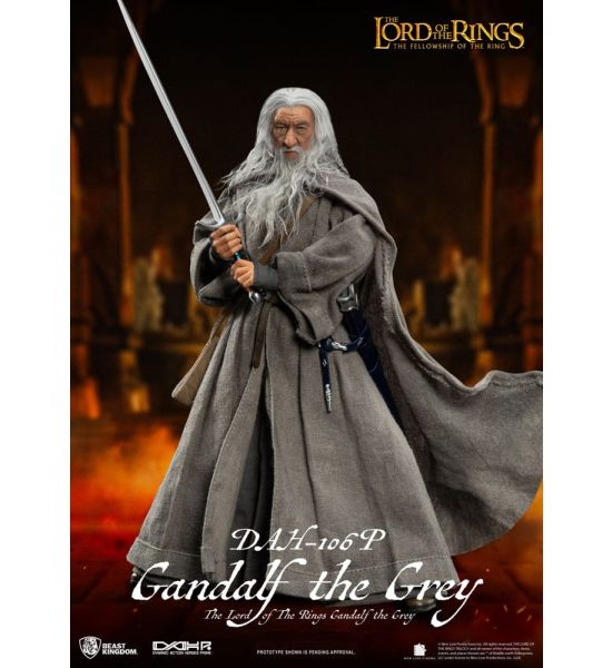 El Señor de los Anillos: Figura de acción dinámica de 8 figuras de Gandalf el Gris (21 cm) Reserva