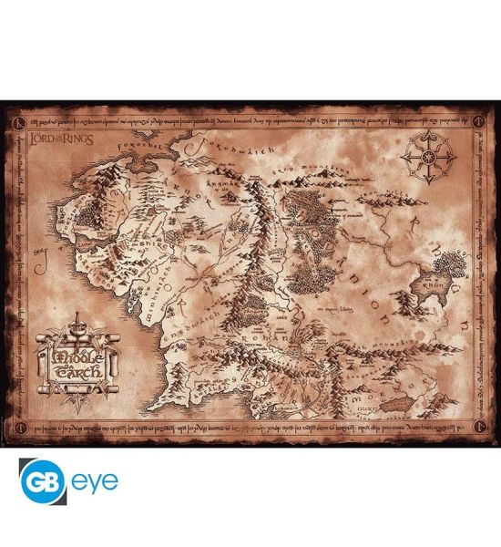 Lord of the Rings: Map Poster (91.5x61cm)