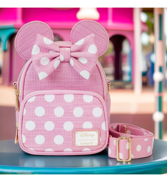 Loungefly Disney: Minnie Straw Mini Convertible Bag