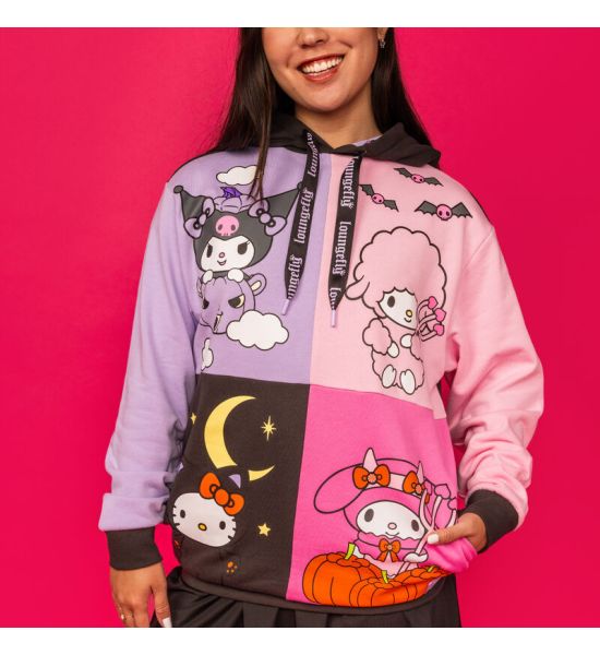 Loungefly: Sanrio Kuromi And My Melodi Halloween Hoodie