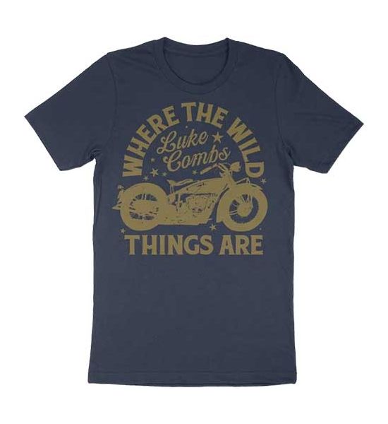 Luke Combs: Tour '23 Where The Wild Things Are - Blue T-Shirt