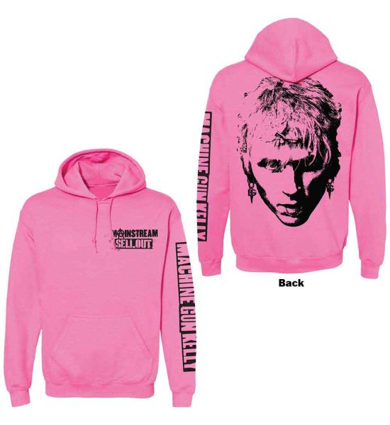 Machine Gun Kelly: Pink Face (Back Print, Sleeve Print) - Pink Pullover Hoodie