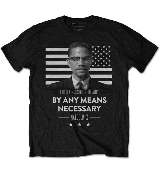 Malcolm X: By Any Means Necessary - Black T-Shirt