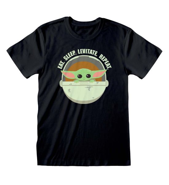 The Mandalorian: Baby Yoda Grogu Eat Sleep Levitate T-Shirt