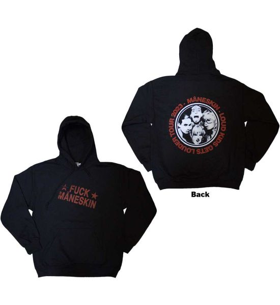 Maneskin: Fuck Maneskin (Back Print) - Black Pullover Hoodie