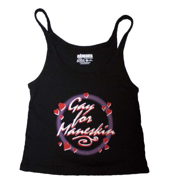 Maneskin: Gay For Maneskin - Black Tank T-Shirt