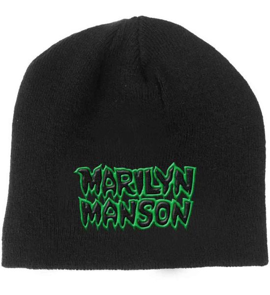 Marilyn Manson: Logo - Black Beanie Hat Preorder