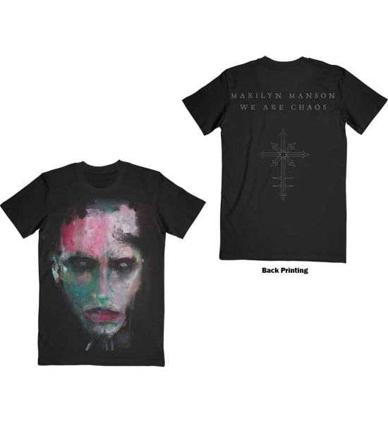 Marilyn Manson: We Are Chaos (Back Print) - Black T-Shirt