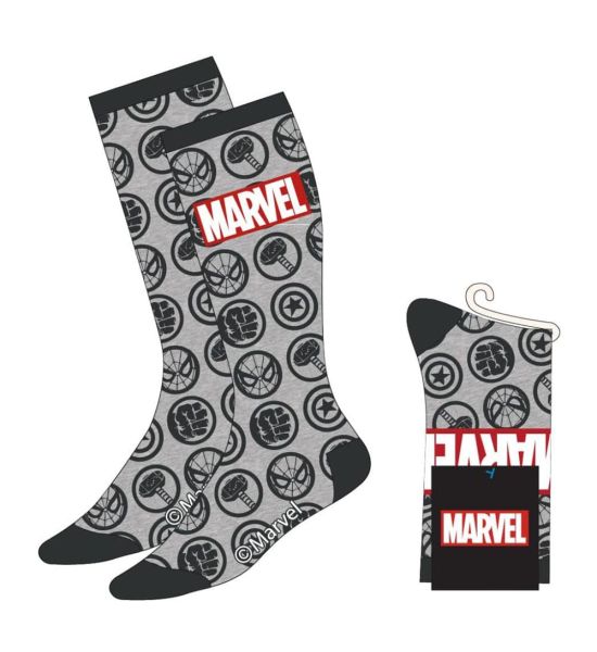 Marvel: Avengers Faces Socks Grey (38-45) Preorder